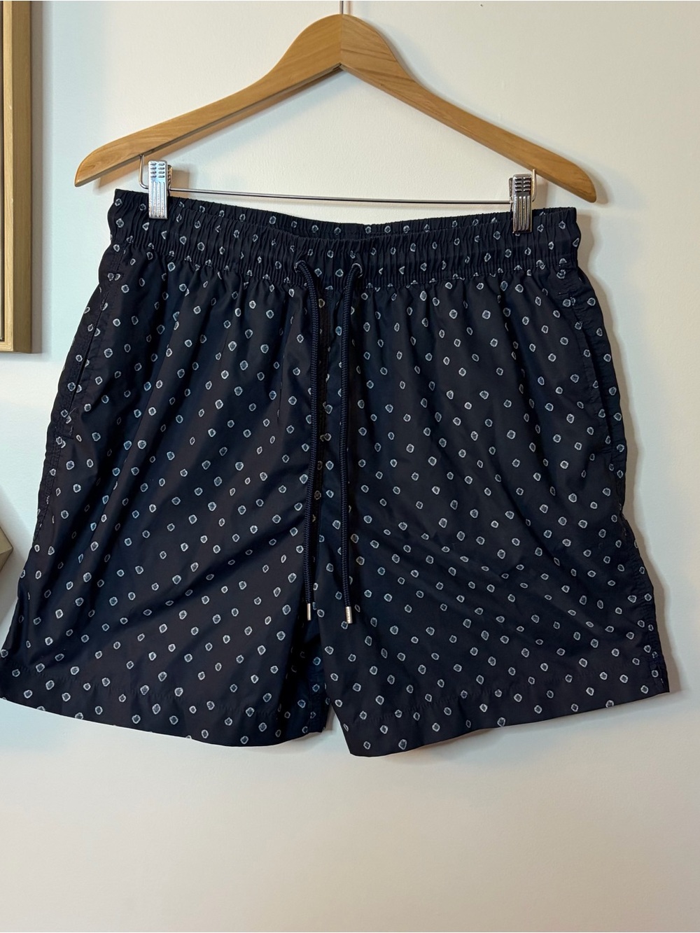 Brooks Brothers Navy Drawstring Swim Shorts Large